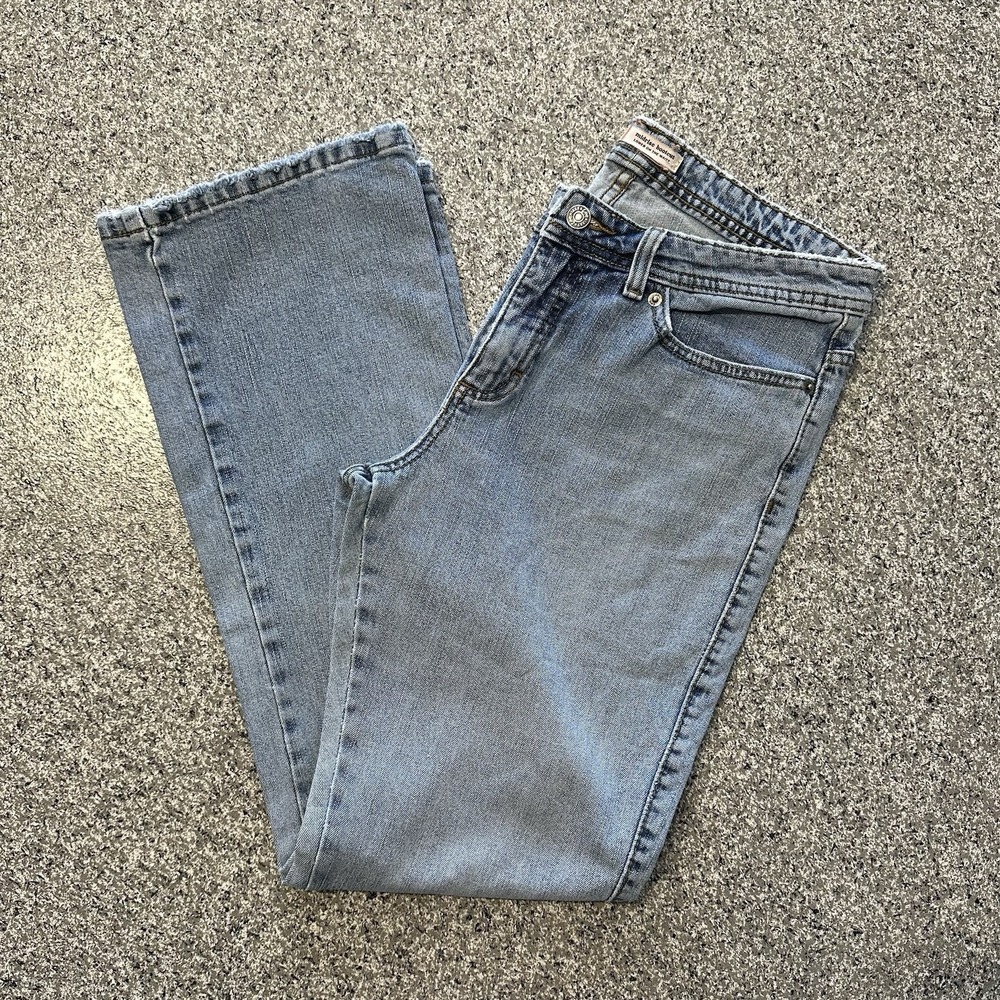 Lee Jeans Womens 12 32x31 Mid Rise Bootcut Light Wash Stretch Denim